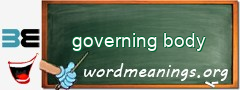 WordMeaning blackboard for governing body